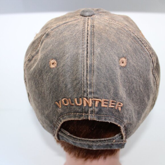 Men's RMEF Volunteer Green Tan Outdoor Cap One Size Adjustable Strapback - Picture 3 of 6